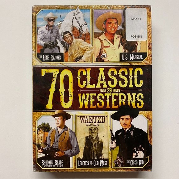 70 Classic Westerns (DVD, 2014, 4-Disc Set) Sealed - Picture 1 of 2